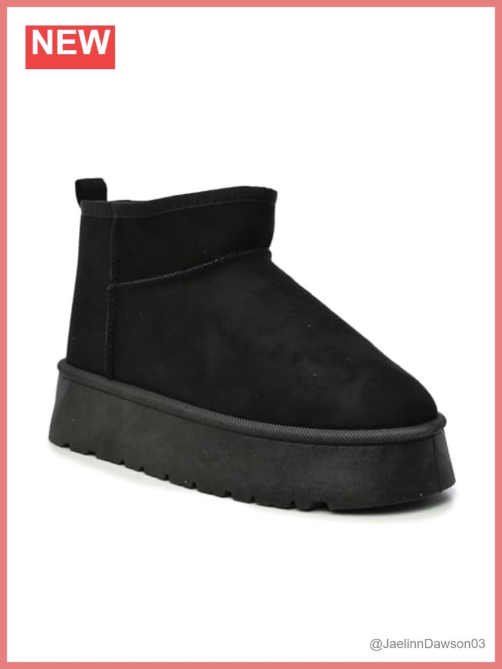 Womens Faux Fur Lined Ankle Boots - Slip-On Winter Snow Booties - Anti-Slip Warm